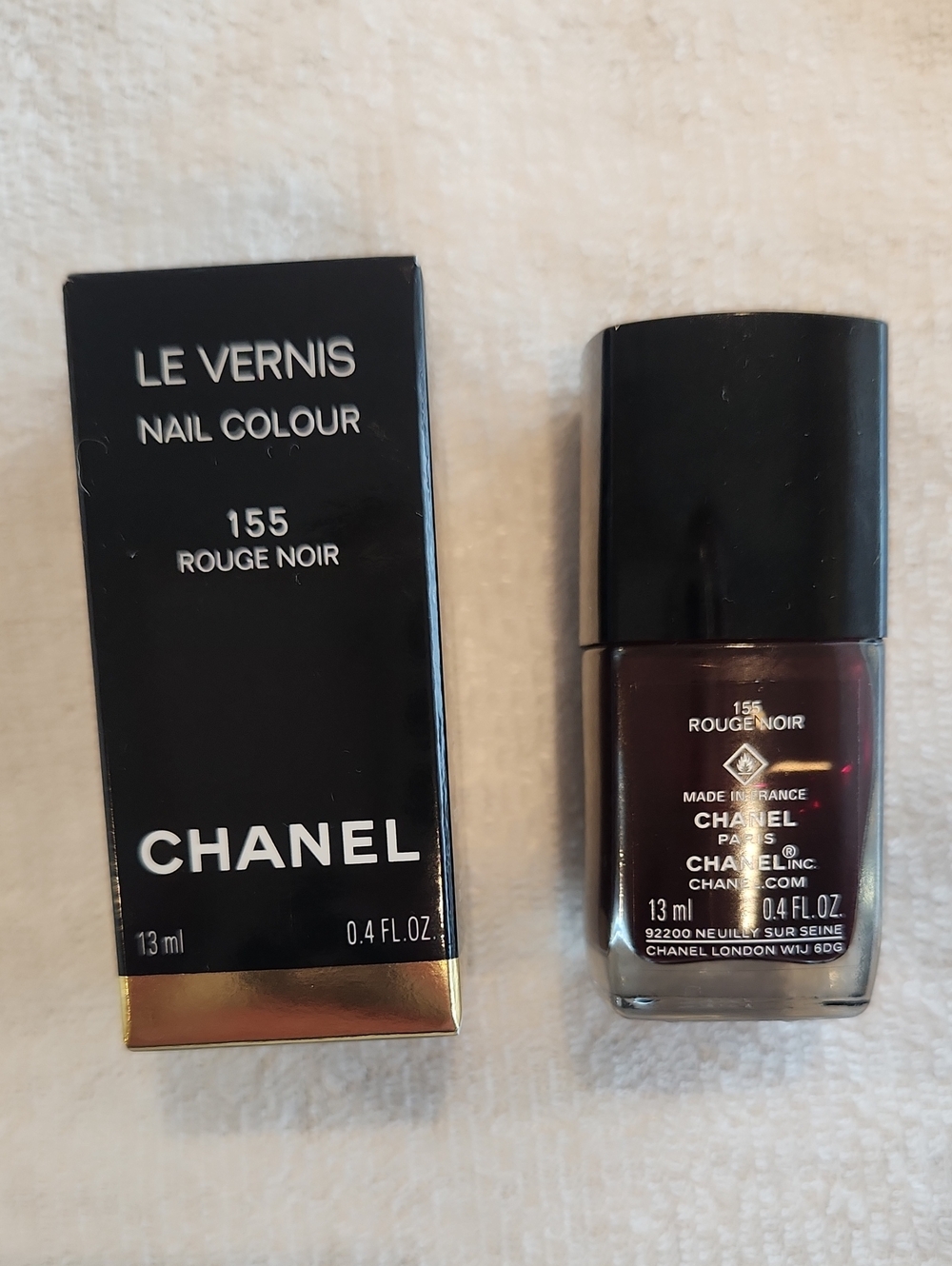 CHANEL Rouge Noir 155 Deep Wine Red Nail Polish